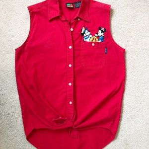 [Disney] Vintage 90’s Button Down Chambray Tank